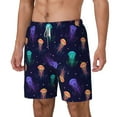 thumbnail image 2 of Balery Sea Jellyfish Mens Swim Trunks Swim Shorts for Men Quick Dry Inseam Beach Shorts with Compression Liner Pocket-X-Large, 2 of 9