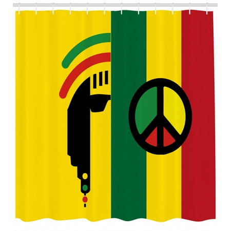 Rasta Shower Curtain Iconic Barret Reggae And Jamaican Music