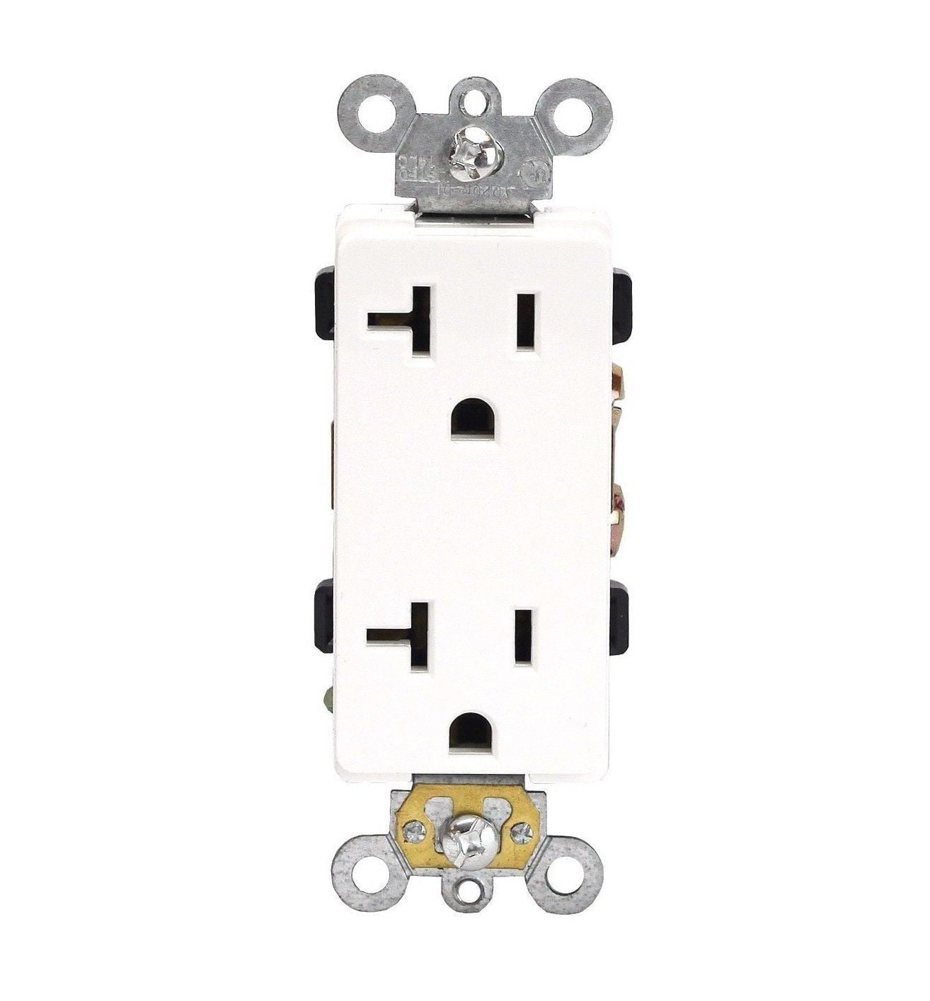 Receptacle Outlet -TAMPER RESISTANT TR WR WHITE UL 10PACK 20 AMP GFCI GFI 