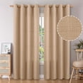thumbnail image 1 of PinesC Tan Linen Curtains for Living Room 84 Inch Length 2 Panels Set, Burlap Textured Thick Light Filtering Window Drapes for Farmhouse Home Decor, 52 Inch Wide Each Panel, 1 of 5