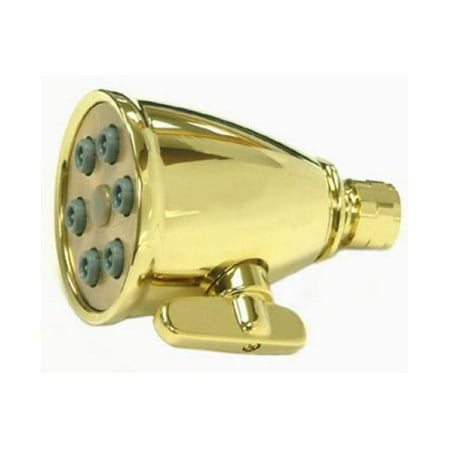 Vibrant Polished Brass Finish - 3 in. Shower Head in Polished Brass Finish