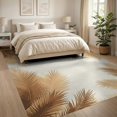 thumbnail image 3 of ODIKA 8'x10' Washable Area Rug Non-Shedding, Easy Care, Tropical Palm Frond Botanical Symmetrical Motif Border Rectangular for King Size Bedroom Under Bed, Master Suite, 3 of 7
