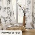 thumbnail image 6 of Floral Linen Curtains, French Country Vanilla Printed Pattern Drapes, Farmhouse Vintage Light Filtering Privacy Semi Sheer Window Curtains for Living Room Bedroom, 2 Panels, 52×84 Inches, 6 of 8