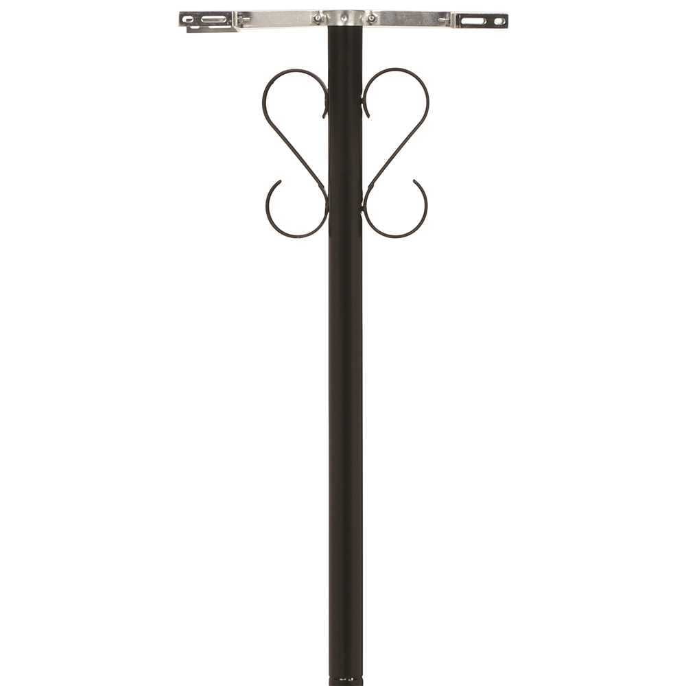 Gibraltar Mailboxes Round, Steel, Mailbox Post, Black, PBK00000