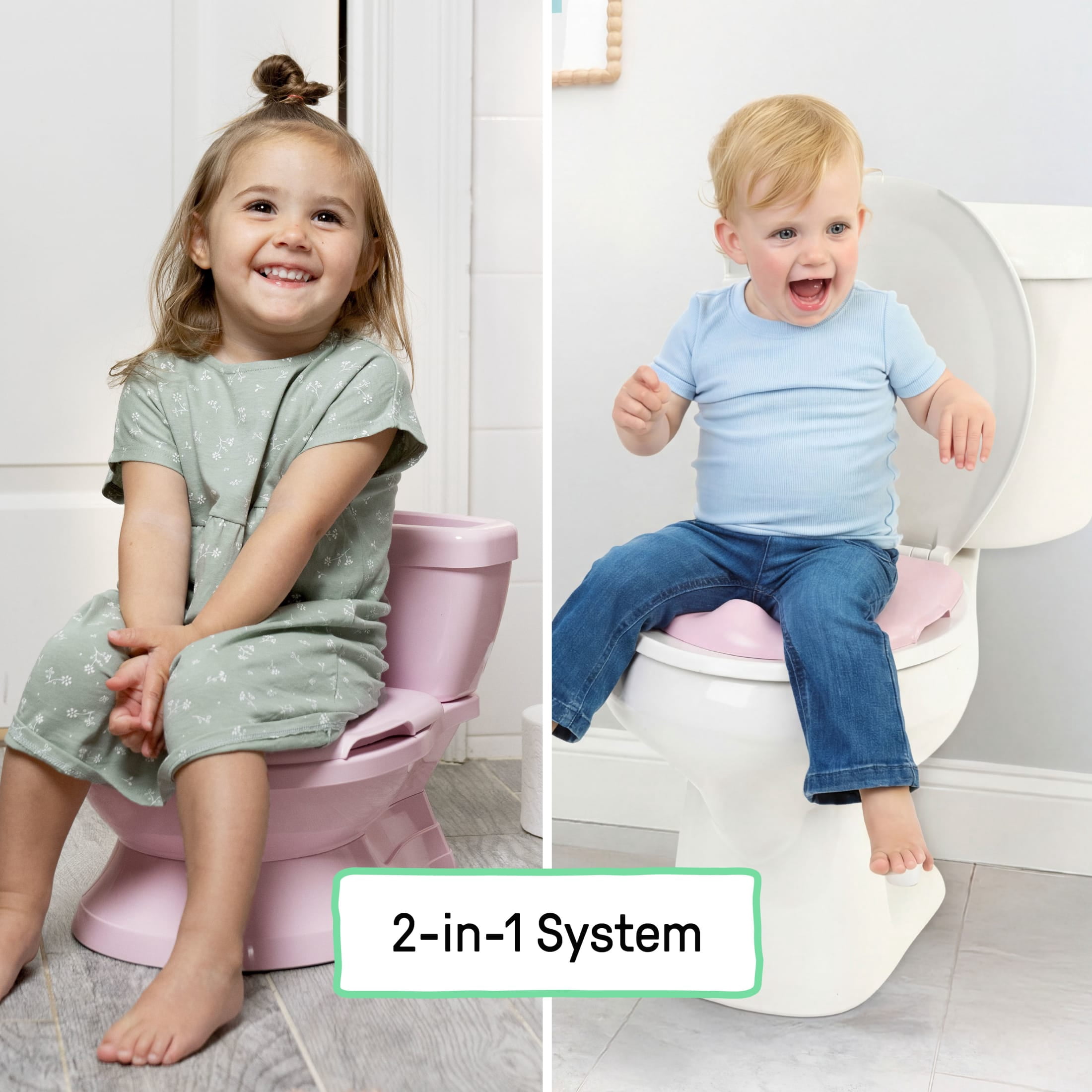 Ingenuity My Size Potty Chair and Training Toilet for Toddlers, Pink