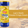thumbnail image 2 of Lay's Stax Original Flavored Potato Crisps Crunchy Delicious Chips Snacks for Kids Adult Lunchbox Halloween Trick or Treats Birthday Party Gifts - Pack of 2, 2 of 7