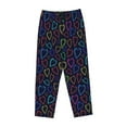 thumbnail image 4 of Naloa Colored Hearts Print Women’s Ultra-Soft Comfy Pajama Lounge Pants with Pockets & Drawstring, 4 of 8