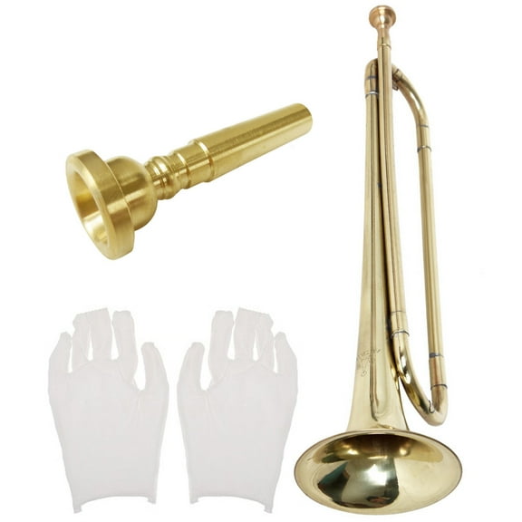 NIYANGLE Golden Student Trumpet for Instrumental Performance Well Made of Metal and Cotton Safe Durable 1 Set