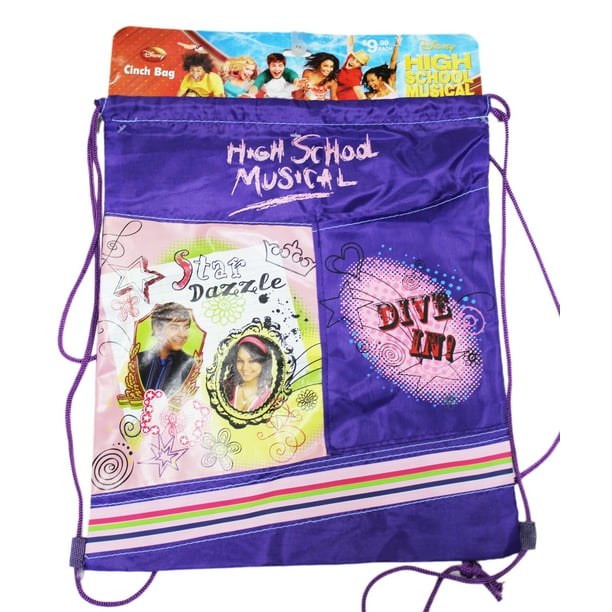 High School Musical Disney's Star Dazzle Violet/Pink Drawstring Backpack
