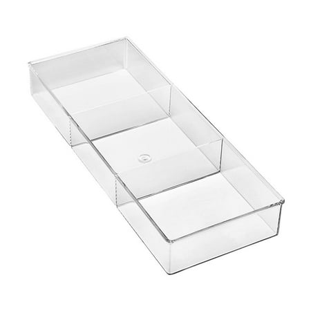 Whitmor 3 Section Small Drawer Organizer Clear