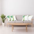 thumbnail image 4 of Ambesonne Cartoon Throw Pillow Cover 4 Pack, Exotic Grumpy Lizard, 24", Green White, 4 of 7