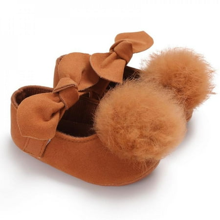 

Elaydool Baby First Walkers Boys Girls Shoes Summer Anti-Slip Soft PU Leather First Walkers New Fashion Princess Shoes Brown S