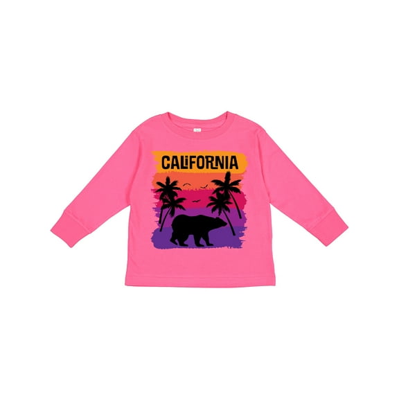 Inktastic California Sunset Vacation Beach Girls Long Sleeve Toddler T-Shirt