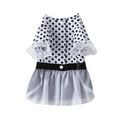 thumbnail image 1 of Pet Tulle Dress - Round Neck - Mesh Stitching - Lace Cuffs - Polka Dot Printing - Pet Cat Dog Princess Dress - Daily Wear, 1 of 8