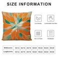 thumbnail image 5 of PRATYUS Orange Teal Grey Pillow Covers Dahlias Floral Modern Farmhouse Rustic Decorative Couch Pillow Cases with Zipper Home Decor for Living Room Bedroom Bed Cushion Outdoor 18x18in, 5 of 5