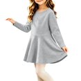 thumbnail image 6 of Auroural Girls Long Sleeve Sweatshirt Dress Casual Round Neck Flared Play Dress for Kids Daily Outfits, 6 of 6