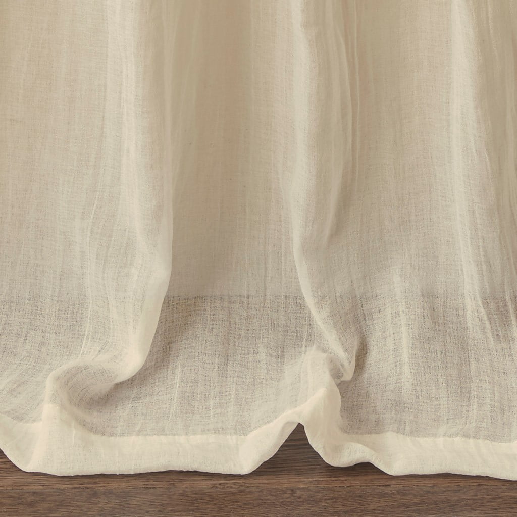 MAYEERTY 2 Pcs Solid Crushed Curtain Panel Pair