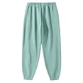 thumbnail image 3 of Mens Pants Solid Color Casual Ankle Drawstring Pants Full Length Pants Regular Straight Pant Green M, 3 of 6