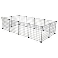 thumbnail image 6 of Pefilos 35" Pet Kennel, 32 pcs Folding Wire Dog Playpen for Small Animals, Guinea Pigs, Rabbits Kennel Crate Fence Tent, Black, 6 of 7
