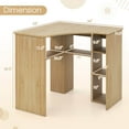 thumbnail image 2 of Costway L-Shaped Computer Desk with Storage Shelves Adjustable Shelf for Home Office Natural, 2 of 10