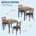 thumbnail image 2 of M optimized Dining Table Set for 2/4, Wood Kitchen Table with Upholstered Chairs, Kitchen Table Chairs Set w/Collision Angle for Small Space, Dining Room, Apartment, 2 of 7