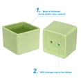 thumbnail image 4 of Uxcell 2.5" Square Plastic Succulent Planter with Drainage Flowerpot Container, Green 6 Pack, 4 of 5