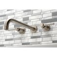 thumbnail image 3 of Kingston Brass KS8058DKL Kaiser Two-Handle Wall Mount Roman Tub Faucet, Brushed Nickel, 3 of 7