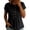 *Black, variant on VBVC Women's Peter Pan Collar Short Sleeve Blouse, Ladies' Button Down Breathable Casual Top, Solid Color Loose Fit Work Shirt For Women,Beige,S-2XL