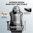 thumbnail image 3 of GTRACING Fabric Adjustable Height Reclining Gaming Office Chair with Footrest, Dark Gray, 3 of 7