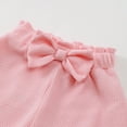 thumbnail image 4 of NIEWTR Toddler Baby Girl Clothes Fly Sleeve Tops Shorts Cute Summer Spring Outfits Infant Clothing Set (Pink,12-18 Months), 4 of 8