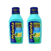 MYLANTA Maximum Strength Liquid Antacid + Anti-Gas, Classic Flavor 12 oz (Pack of 2)