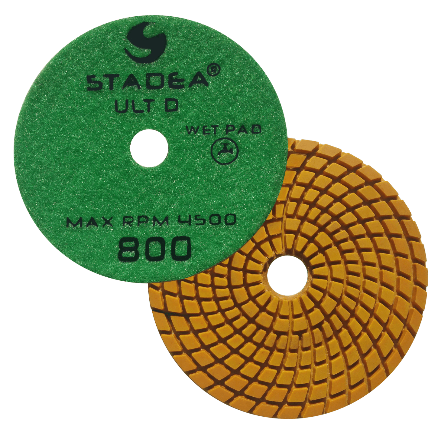 Stadea PPW111X Granite Polishing Pads 4" Diamond Pad 500 Grit For