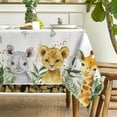 thumbnail image 4 of Baby Shower Rectangular Tablecloth 60×120 Inch, Animals Eucalyptus Washable Table Cover for Party Picnic Dinner Decor, 4 of 6