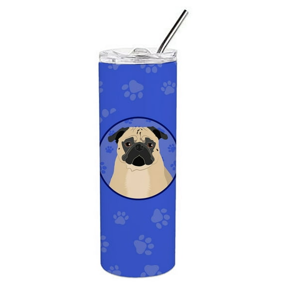 Pug Fawn #1  Stainless Steel 20 oz Skinny Tumbler 3 in x 8.25 in