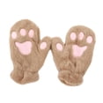 thumbnail image 4 of Guantes de piel sintética para mujer y niña, de viaje, cálidos, para invierno Caqui Yuyangstore Guantes de mujer, 4 of 8