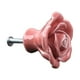 thumbnail image 3 of PTOOTP 8 pomos de cerámica con forma de rosa para puertas de armarios de cocina, cajones y tiradores (rosa), 3 of 7