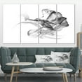 thumbnail image 1 of Femme et Fumée Double Exposition - Impression sur Toile Portrait, 1 of 3