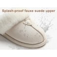 thumbnail image 4 of Womens Slippers Fuzzy Memory Foam House Slippers Faux Suede Winter Warm Indoor Shoes, 7-8 White, 4 of 7
