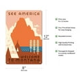 thumbnail image 2 of See America - Welcome to Montana - Vintage Travel Poster by Jerome Henry Roth c.1936 - 8 x 12 inch Vintage Metal Tin Sign, 2 of 4
