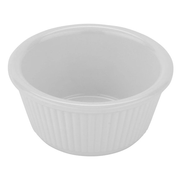 Conseguir. Rm-389-W Blanco 3 Onzas. Ramekin Estriado Resistente A Roturas, Color Blanco (Paquete De 12)