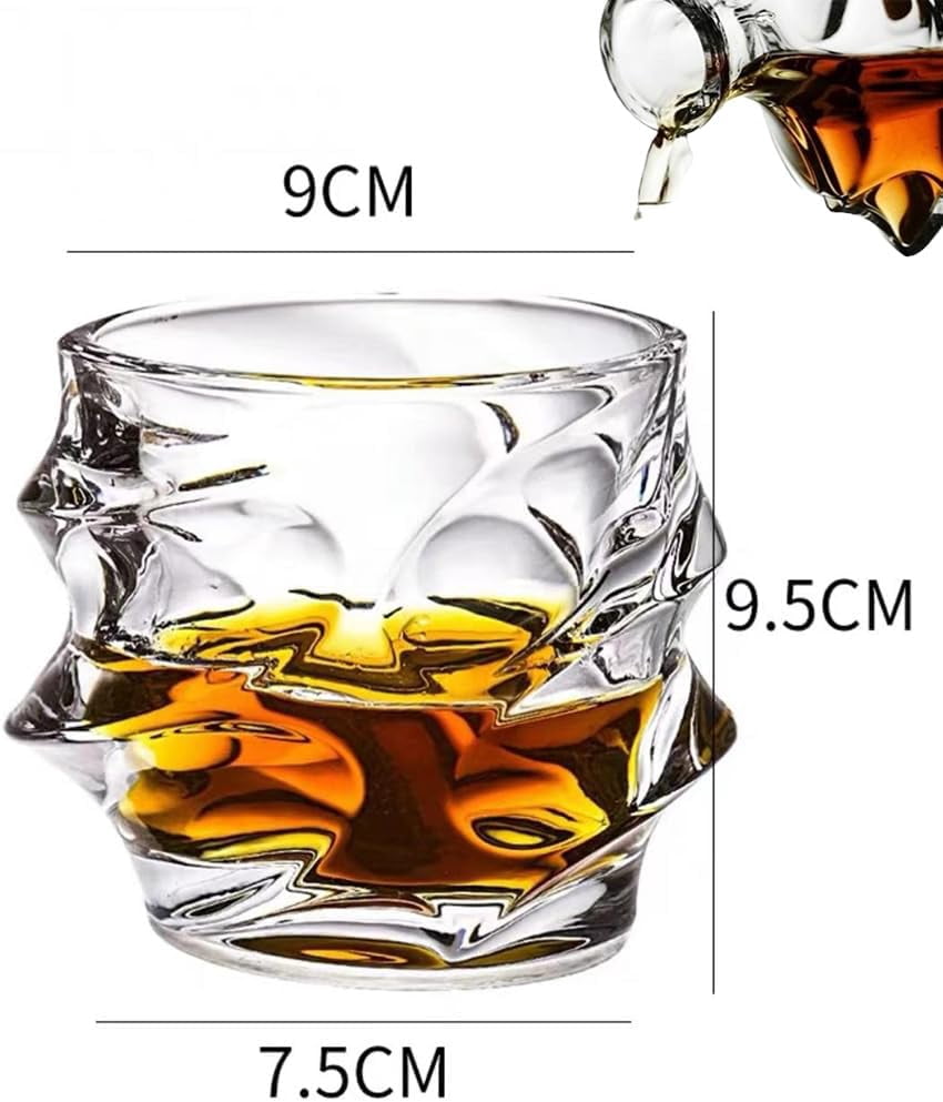 Storm Japanese Crystal Whisky Glass,Old Fashioned Whiskey Glasses, Bourbon Gifts for Men,Whiskey Glasses for Men, Crystal Whiskey Tasting Glass, Bourbon Gifts for Men Wine Glass Set (1PCS)