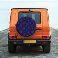 thumbnail image 6 of Pofeuu purple flower Snowflake Print Spare Tire Wheel Cover for Car Truck SUV Camper Universal Fit Spare Tire Cover RV Spare Tire Covers-15 inch, 6 of 6