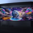 thumbnail image 4 of Trippy Planet Aquarium Background, Galaxy Space Tapestry Fantasy Forest Mountain Tank Decorations Background, Aesthetic Floral Plant Art Terrarium Background with 8 EVA Double-Sided Tape, 4 of 5