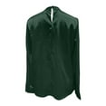 thumbnail image 4 of DuoJiaJ Stylish Women's Satin Long Sleeve Stand Collar Shirt Blouse Top For Casual And Formal Wear Women's Long Sleeve Shirts Green M, 4 of 4