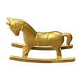 thumbnail image 2 of Dualoai Rocking Horse Ornament Decoration Housewarming Office Keepsake Multifunction gold, 2 of 9