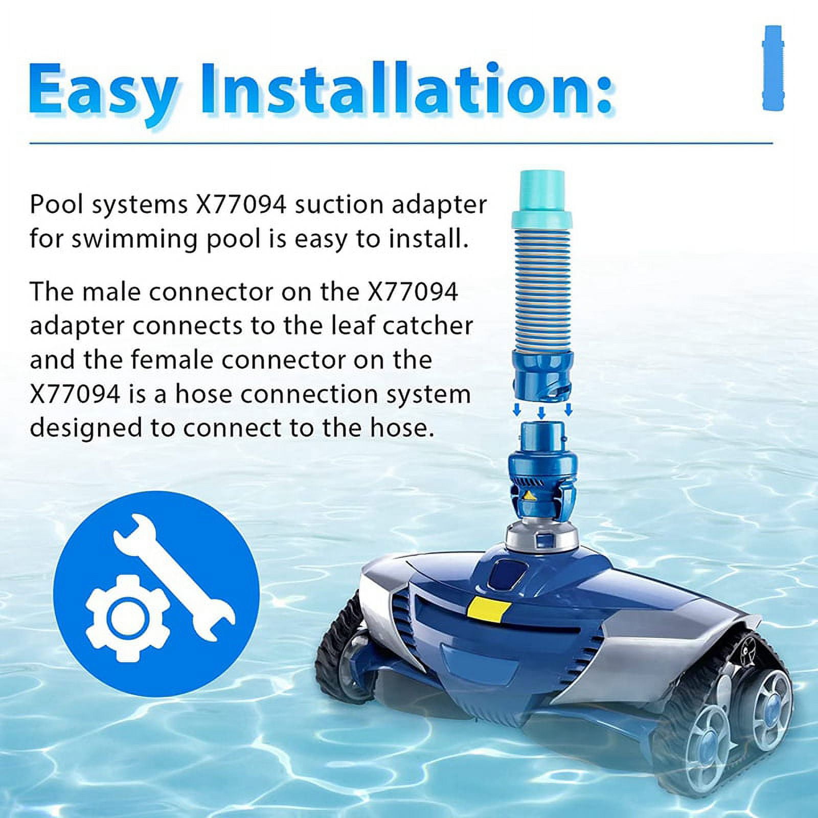 5 Pack Aluminum Swimming Pool Suction Hose Adapter, Fits Zodiac