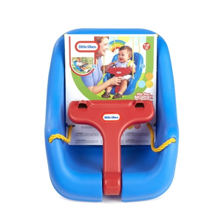 Little Tikes 2-in-1 Snug and Secure Swing, High Back Swing, Blue