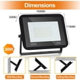 thumbnail image 3 of 2PCS 30W Reflectores Led Exteriores,Iluminación Equivalente a 300W, Reflector Led Exteriores Lampara Para Exterior, Luz Exterior IP66,Luz Blanco Lámpara Suburbana Jardin Patio Plazas, 3 of 5