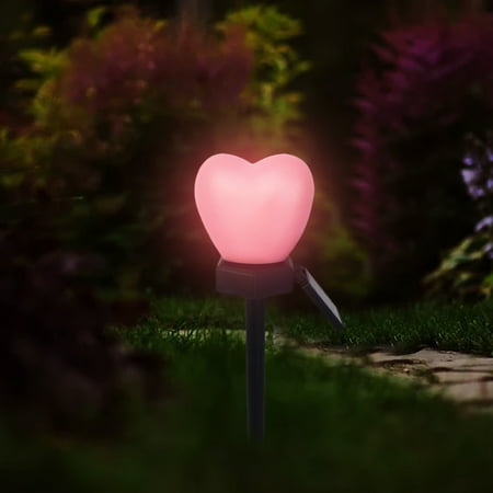 

NEGJ 2PC Solar Garden Lights LED Solar Valentine s Day Lawn Tree Plug Lights Outdoor Stakes Decorations