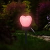 Follure 2PC Solar Garden Lights LED Solar Valentine's Day Lawn Tree Plug Lights Outdoor Stakes Decorations